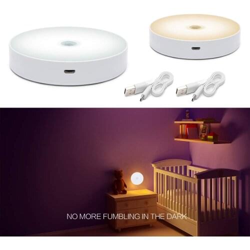 Motion Sensor Night Light 6 LED Closet Lights Rechargeable Powered Wireless Cabinet IR Infrared Motion Detector Wall Lamp