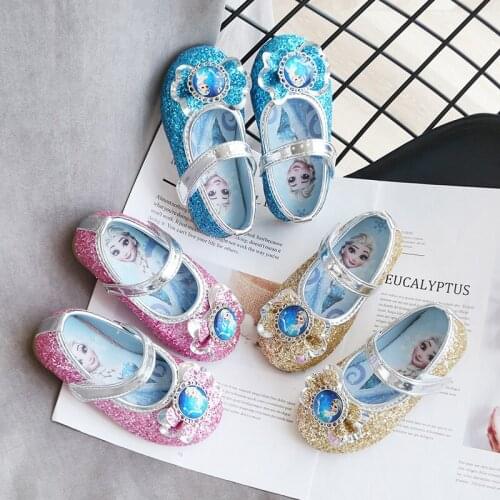 Newest Spring Girls Leather Shoes Children Girls Baby Princess Bowknot Sneakers Bling Single Shoes Kids Dance Shoes Dress