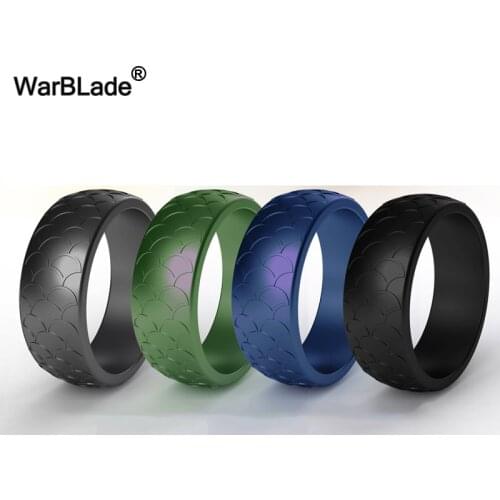 New 4pcs/set Men Hypoallergenic Flexible Silicone Rings Food Grade FDA Silicone Finger Ring Sports Antibacterial Rubber Bands