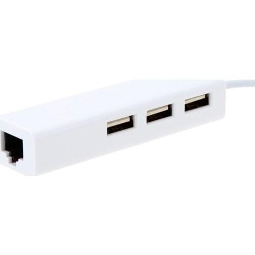New USB Ethernet Type C USB-C 3.1 To USB 3.0 Hub Ethernet Lan RJ45 Network Adapter for Macbook US
