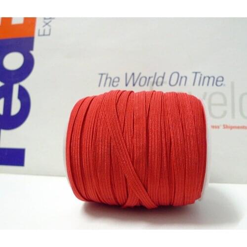1/4'' 6mm #11 Red Colored Skinny Elastic Webbing Free Shipping 50 meters You Pick Colors