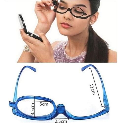 Rotating Makeup Reading Glasses Folding Eyeglasses Cosmetic Magnifying Glasses Spectacles Diopter +1.0 +1.5 +2.0 +2.5 +3 +3.5 +4