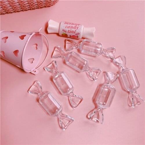 Plastic Containers Candy Shaped Jewelry Box Mini Clear Jewelry Case for storage of Small Items Jewelry Pills Pack of 10 U90F