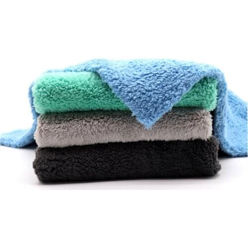 2021 New Microfiber Car Detailing Towel Edgeless 500GSM 40*40cm(16*16inch) Thick Auto Washing Cloth Strong Water Absorption