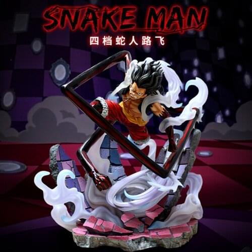 Hot Japanese Anime Figure Battle Edition Snake Man Luffy Hand Office Aberdeen Decoration Model Pvc Model Collection Cool Toys