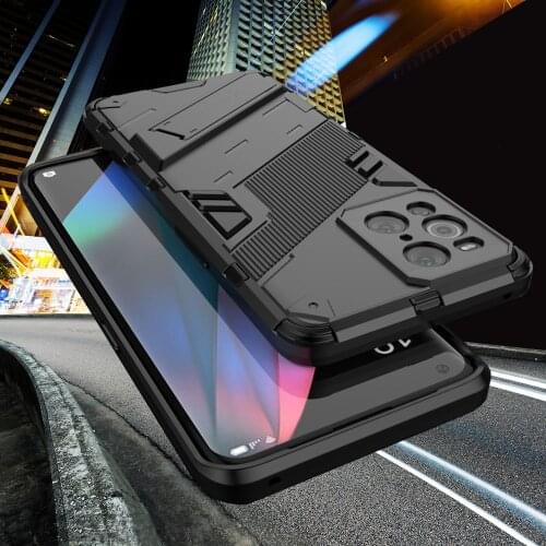 Shockproof Armor Case for Oppo Find X3 Neo Pro Lite Camera Lens Protector Hard PC & Silicone Rugged Phone Cover Matte Stand Capa