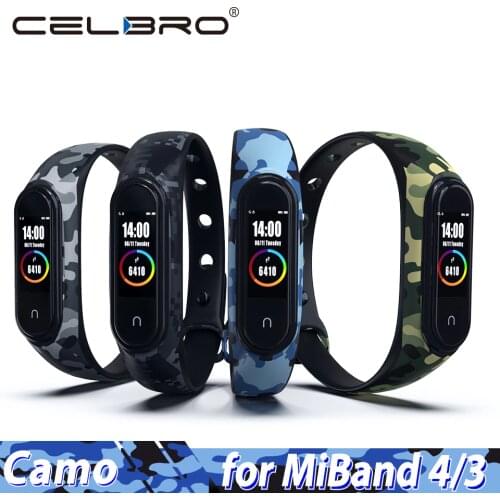 Camouflage Mi band 4 3 Strap Silicone Wristband For Xiaomi band 4 Mi Band4 NFC Mi-Band4 Smart Bracelet Replacement For Mi-Band-4