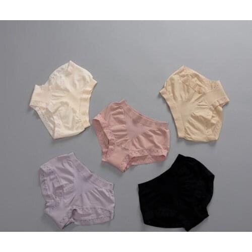 Guiyi Womens Cotton Lace Panties Plus Size Femme Elastic Seamless Sexy Briefs Women Underpants Women Knickers Ladies Underwear