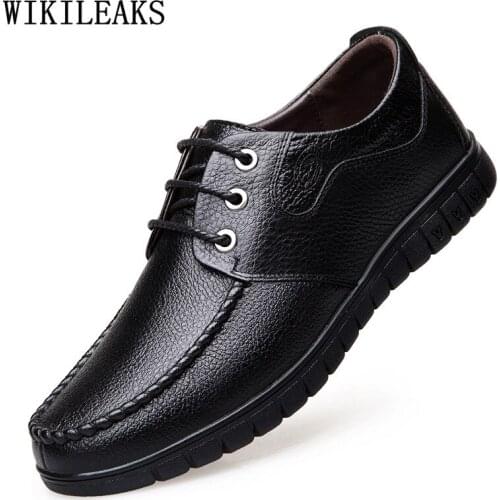 Brown Oxford Shoes for Men 2021 Black Leather Casual Shoes for Man Luxury Designer Shoes Men Chaussures Homme Zapatos De Hombre