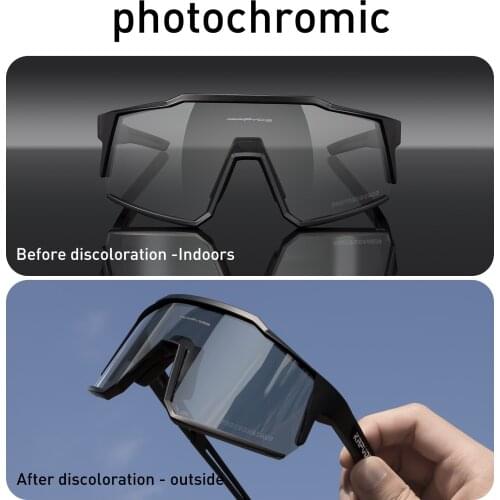 Outdoor Comfortable Photochromic Goggles Men Women Cycling Glasses Sports Sunglasses Mountain Road Bike Riding Glasses 4 Lenses