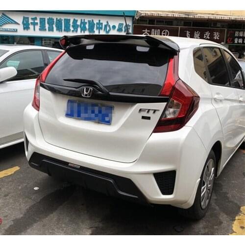 High Quality REAR BUMPER TRUNK LIP SPOILER DIFFUSER EXHAUST PROTECTOR COVER For 14-17 Honda FIT / JAZZ GK5 2014 2015 2016 2017