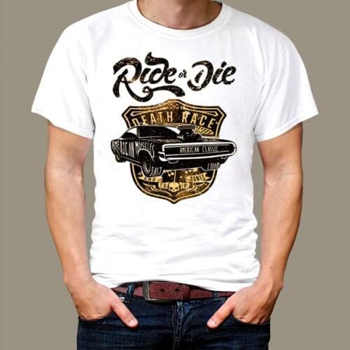 Muscle Car T-Shirt Sports Car Retro Motorcycle Vintage Rebel Skull Biker Tattoo new 2019 Hot Summer Casual Printing T Shirt