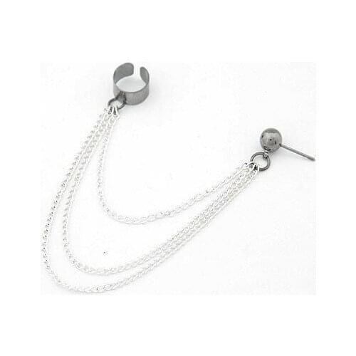 1pcs Earrings Jewelry Fashion Personality Metal Ear Clip Leaf Tassel Earrings For Women Gift Pendientes Ear Cuff Caught In Cuffs