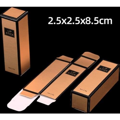10pcs/set Lip Gloss Tube Packaging Carton Box Lipstick Balm Tube Packaging Bag Diy Paper Packing Case 8.5*2.5cm