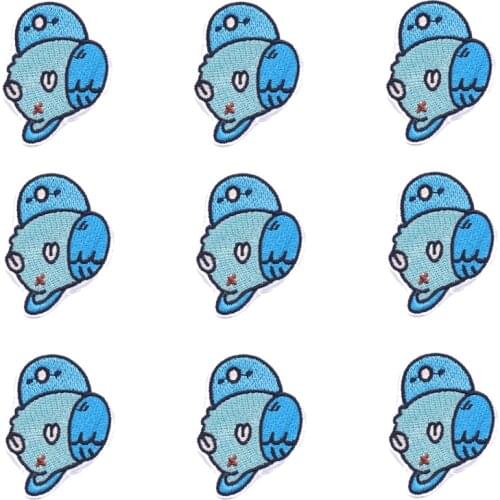 10pcs Cute animal Patch Iron On Patches On Clothes bird Stripe Sewing Badge Patch Embroidered Patches For Clothing applique diy