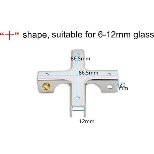2PCS Adjustable Zinc Alloy Glass Shelf Clip Clamp Bracket Support For Furniture Hardware