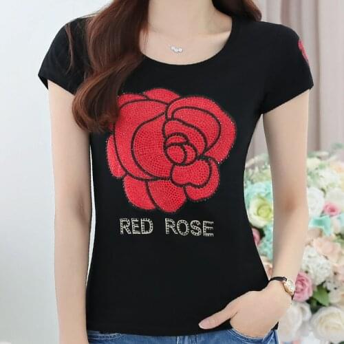 2021 Summer Women T shirt Fashion Print Flower 100% Cotton Vogue Short Sleeve O-neck T-shirt Casual Women Top Shirt Girl Clothes