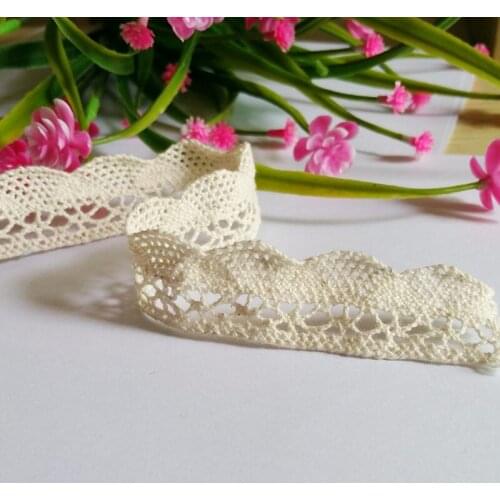 5Yards/Lot 22mm beige cream cotto Lace Trim, lace trim ribbon,Sewing Craft DIY Garment & Home Decoration NO576