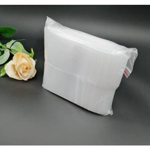 500pcs White Jewelry Bag Ziplock Plastic Bags Clear Food Fruits Storage Bags for Jewelry Packing Bags Reclosable Zip Lock Pouch