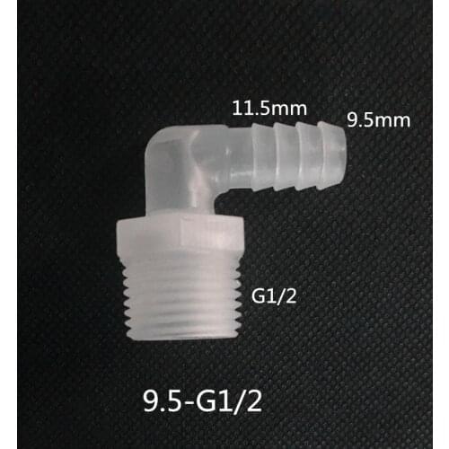 9.5mm*G1/2 plastic elbow connectors Elbow nozzle connectors