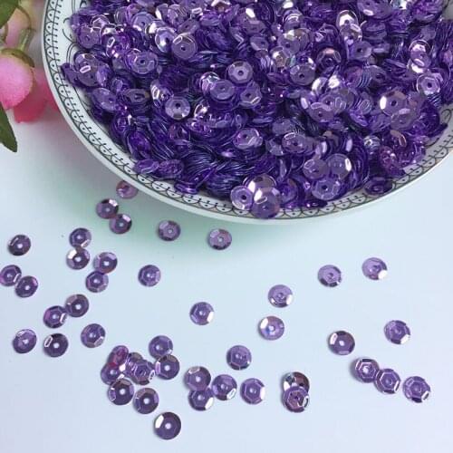 50g 5mm Cup Sequins for Craft Light Purple Round Loose Sequins Paillettes Children DIY Sewing Wedding DIY Accessories Confetti