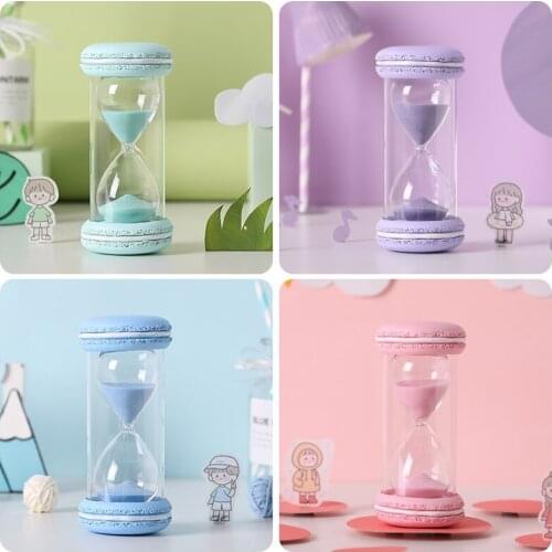 5/15/30 minutes color Macaron Hourglass hour hand chronograph glass clocks decorations for home bedroom decor Child gift