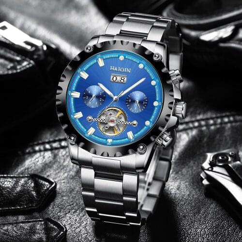 HAIQIN Reloj hombres watches men 2020 top brand luxury men mechanical wristwatches automatic sport watch men Military tourbillon