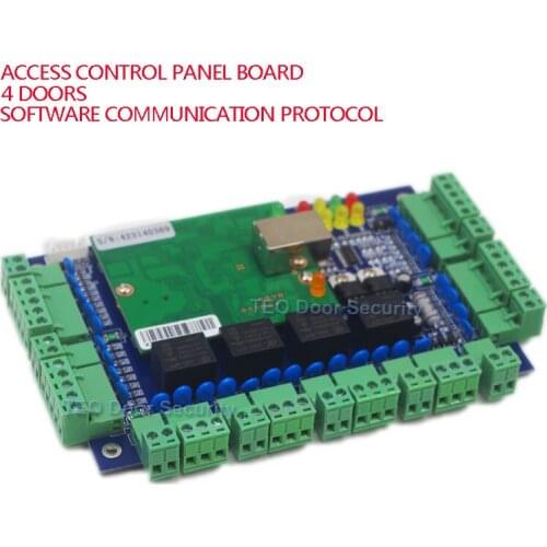 Four Doors Wiegand Reader Network Access Control Panel Board Software Communication Protocol TCP/IP