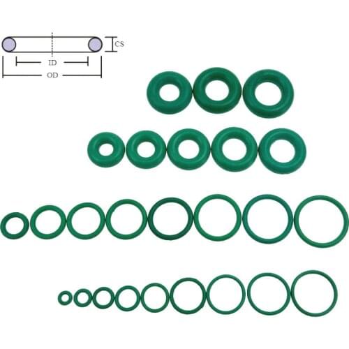 CS 4mm OD13-100mm Green FKM Fluorine Rubber Sealing Gasket O Ring