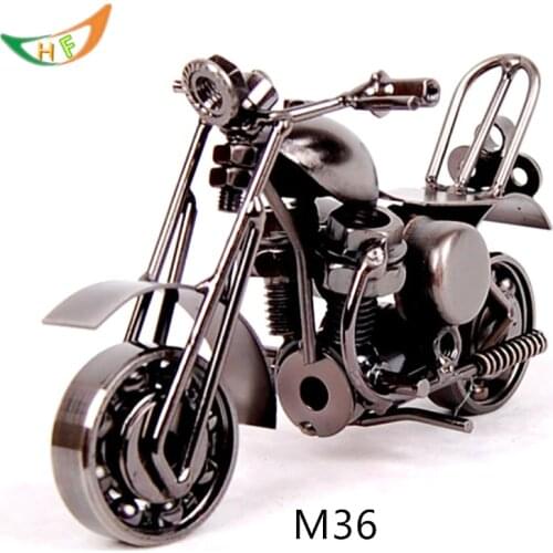 DIY Creative Metal motorcycle 1:12 wrought iron models miniature motorbike for boyfriend christmas birthday gift Collection