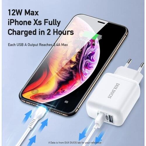 Адаптеры для мобильных телефонов DUX DUCIS For iPhone iPad 12W Dual-Port Fast Charger China At AliExpress