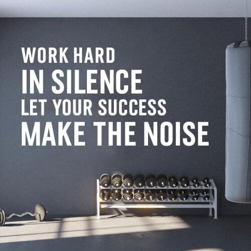 Fitness Gym Motivational Quote Wall Decal Workout Success Inspirational Quote Wall Sticker Gym Sport Vinyl Decor