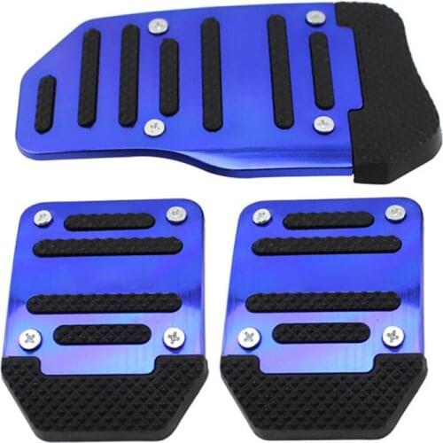 2019 3pcs Anti Skid Car Auto Vehicle Accelerator Brake Pedal Cover Set Manual Treadle Cover Foot Pedals Plate Kits