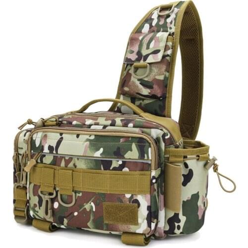 Multifunctional Fishing Tackle Bags Single Shoulder Crossbody Bag Waist Pack Fish Lures Gear Utility Storage Fishing