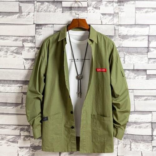 New100% Cotton Denim Shirt For Mens Long-Sleeved Fashion Casual Solid Jeans Shirts Male Classical Multiple Pockets Clothing