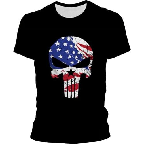 New Punisher Logo Streetwear Tshirt Men Hip Hop Funny T Shirts Mens T Shirts Fashion 2021 Boyfriend Gift 3D Print Casual T-shirt