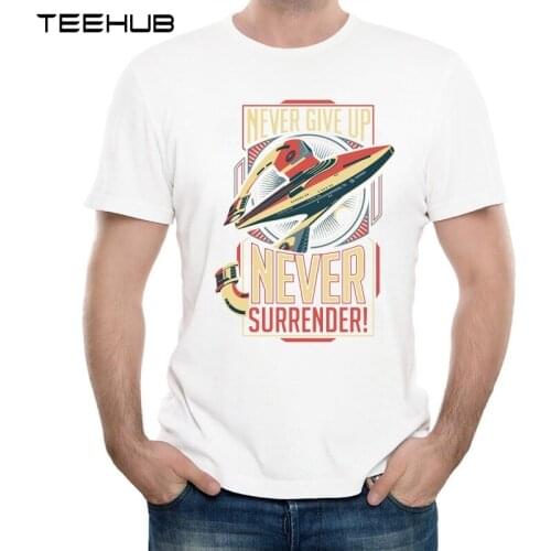 New Arrivals 2019 Mens Summer Fashion Never give up Design Short Sleeve T-Shirt Cool Tops Soft Tee