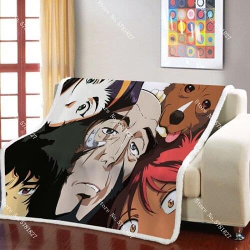 Bounty Hunter Sherpa Blanket Cowboy Bebop Weighted Blanket For Bedroom Throw Blanket Nap Office Home Textile Square Blanket