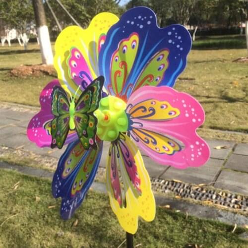 Plastic Colorful Windmill Pinwheel Wind Spinner Outdoor Garden Decoration #1