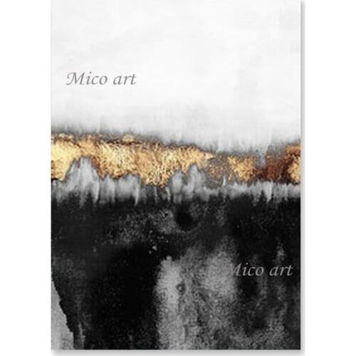 Modern Gallery Canvas Black And White Oil Painting Abstract Wall Decoration Paintings Picture Artwork Free Shipping For Home