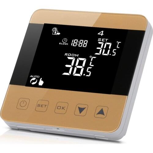 Smart Thermostat Underfloor Heating Thermostat Programmable Tuya Voice Control Bue Blacklight