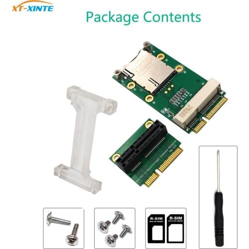 XT-XINTE Mini PCI-E Adapter with SIM Card Slot for 3G/4G WWAN HSPA MODEM LTE Mini Card GPS Card for desktop laptop computers