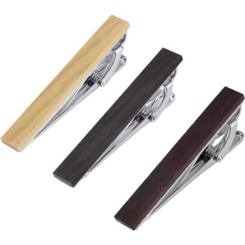 Natural boxwood mahogany ebony tie clip high-grade environmental wood tie clip mens gift accessories