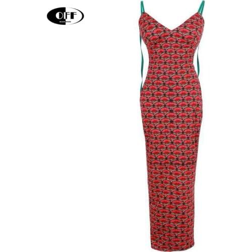 Designer Runway Fashion Party Evening Maxi Dresses For Women Summer Sexy V-neck Backless Bodycon Red Long Slinky Dress Vestidos