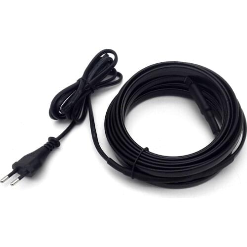 1~10m Self Regulating Heating Cable Water Pipe Anti-Freeze Protection with EU Plug Pre-assembled Heating Wire