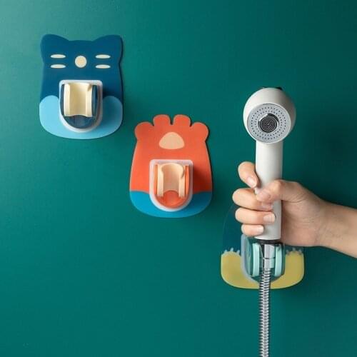 1 pcs Cartoon Punch-Free Wall Shower Head Bracket Strong Shower Support Base Sucker Bracket Hold Easy Durable