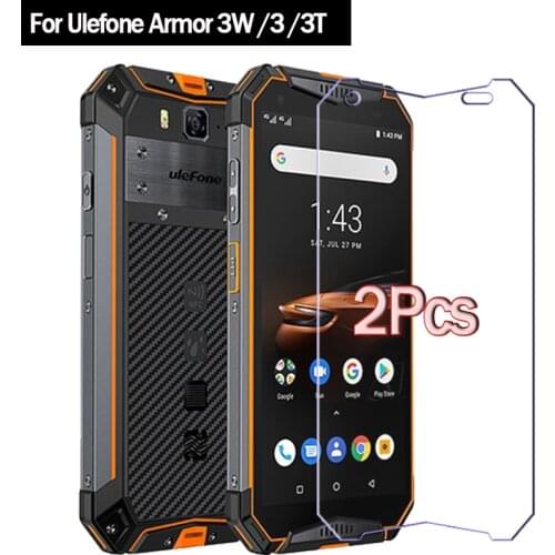 2-1Pcs Custom Made Glass For Ulefone Armor 3T 3W Scratch Proof Protective Film For Ulefone Armor 3 Tempering Glass Screen Cover