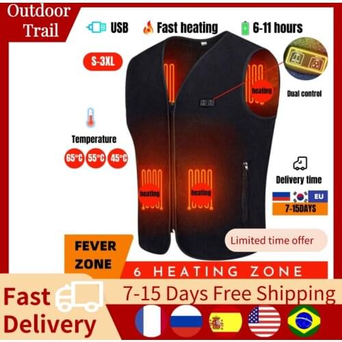 Heating Vest 3-Speed Adjustable Mens Women Hiking Apparel Accessories Warmer Jacket Winter USB Charging Self-Heating Vest