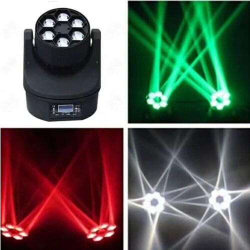 6x15W DMX512 100W LED Stage Beam+ Wash Light effect 11/14 Channels Bee Eye RGBW Beam Mini Head Moving Light Party Disco Show
