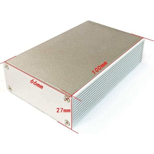 Aluminum Box extruded Enclosure project junction Case box 27(1.06")(H)X66(2.59")(W)X100mm(3.93")(L) NEW DIY silver